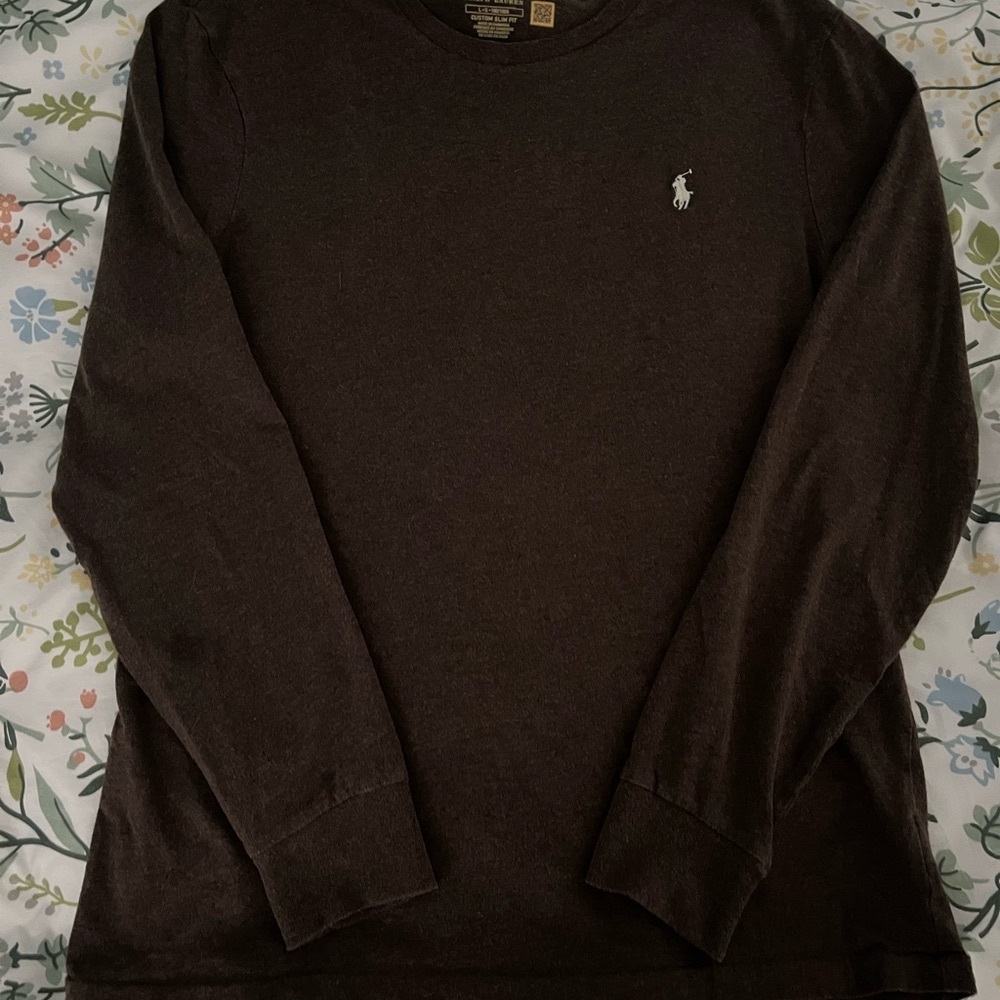 Polo by Ralph Lauren Men's Dark Brown Long Sleeve Tee